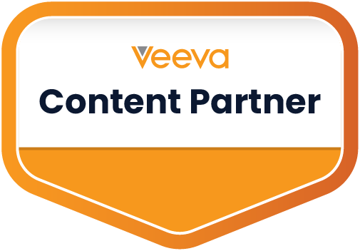 Official Veeva Content Partner badge
